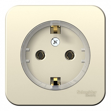 Розетка BLANCA, открытый монтаж, с заземлением, молочный BLNRA110112 Schneider Electric