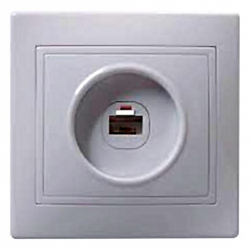 Розетка телефонная 1xRJ12 КВАРТА, кремовый код. ETK10-K33-DM IEK