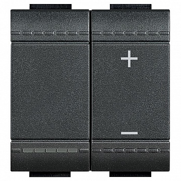 Светорегулятор клавишный LIVING LIGHT, 600 Вт, антрацит L4410N Bticino