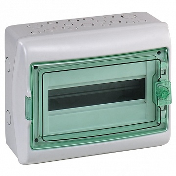 Распределительный шкаф KAEDRA, 12 мод., IP65, навесной, пластик, зеленая дверь 13981 Schneider Electric