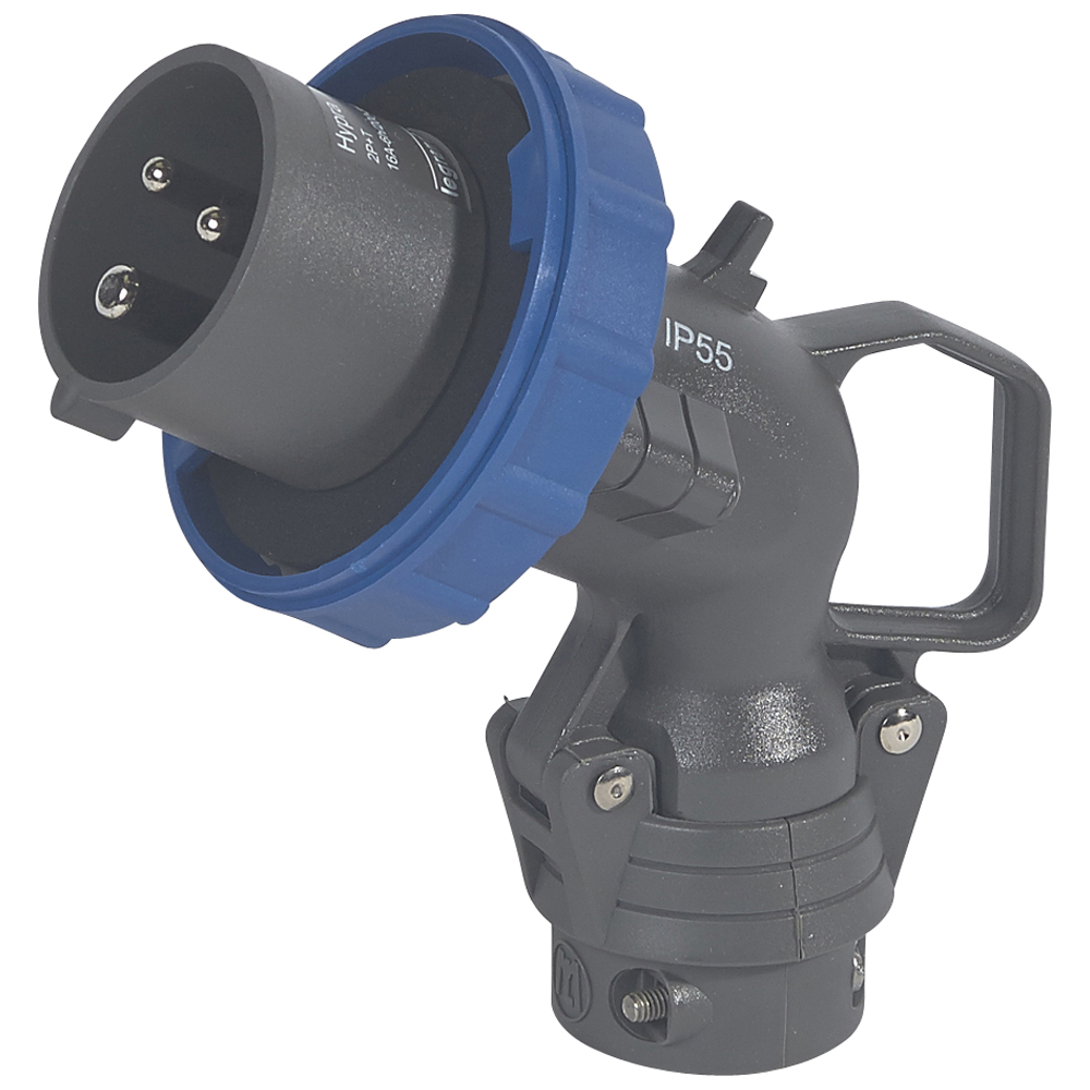Угловая вилка Hypra - IP 66/67-55 - 2К+3 - 16 А - пластик 051106 Legrand