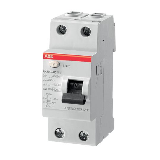 Выключатель дифференциальный (УЗО) FH202AC-40/0,1 40А 100мА 2CSF202006R2400 ABB