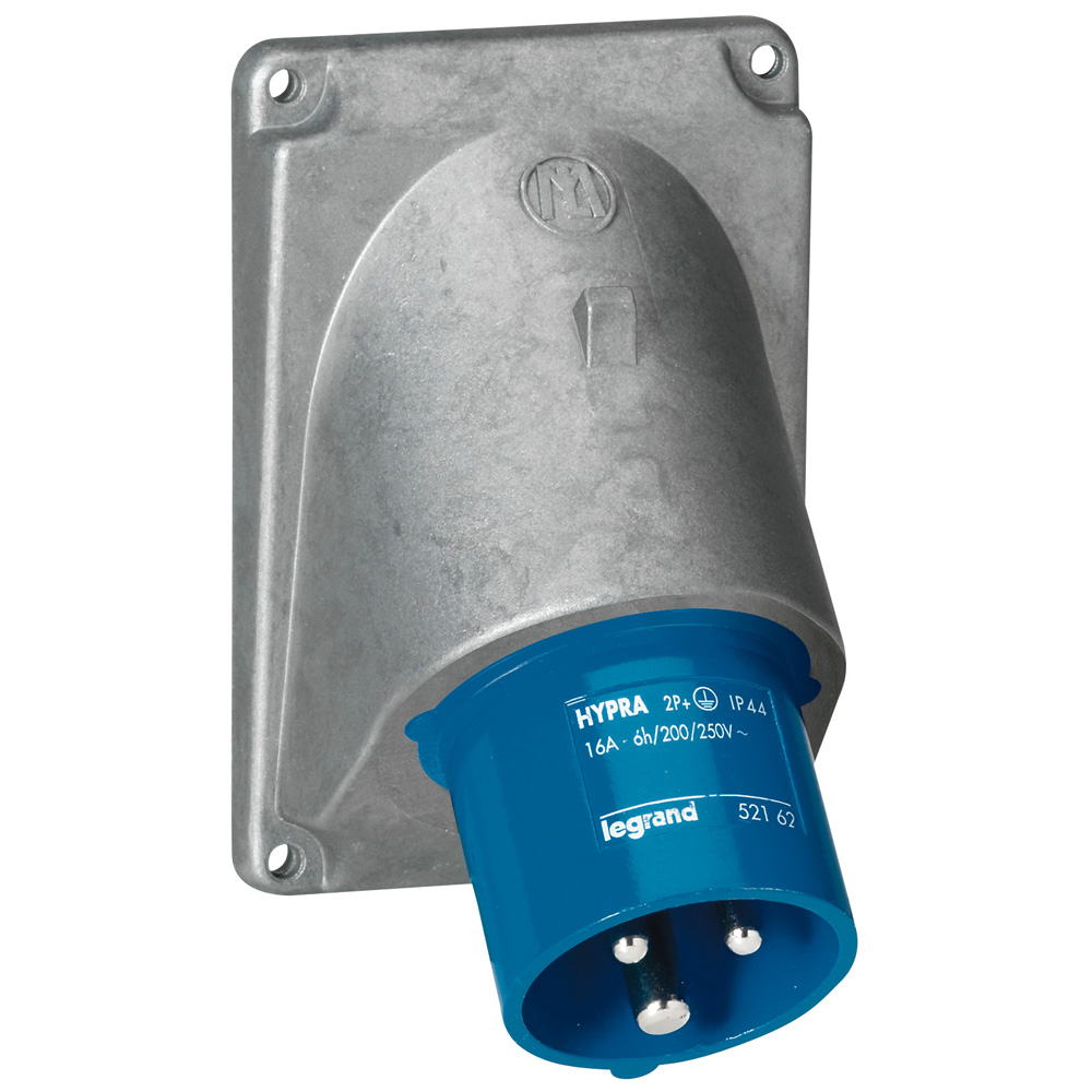 Встраиваемая вилка Hypra - IP 44 - 2К+З - 16 А - металл 052162 Legrand