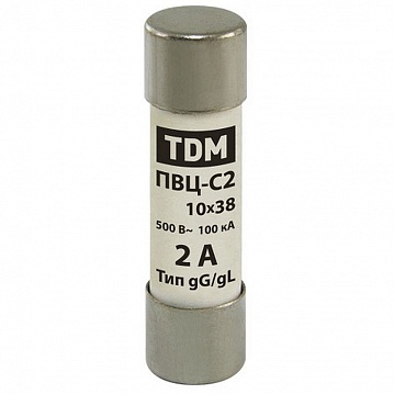 Плавкая вставка ПВЦ-С2 10х38 2А SQ0729-0003 TDM