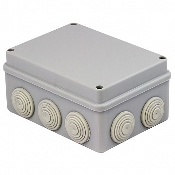 коробка распаячная КМР-050-042 пылевлагозащитная, 10 мембранных вводов, уплотнительный шнур (190х140) plc-kmr-050-042  EKF