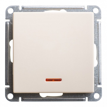Переключатель 1-клавишный W59, с подсветкой, скрытый монтаж, слоновая кость VS610-157-2-86 Schneider Electric