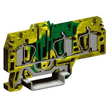 Пружинная клемма для заземления DKC Quadro 4мм?, желто-зеленый, ZHT260 ZHT260 DKC