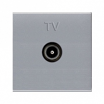 Розетка TV ZENIT, одиночная, серебристый N2250.7 PL ABB