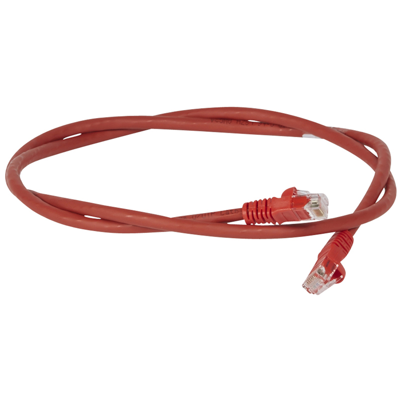 Шнур коммутационный RJ 45 - категория 6 - U/UTP - LSZH - неэкранированный - 5 м - красный 051865 Legrand
