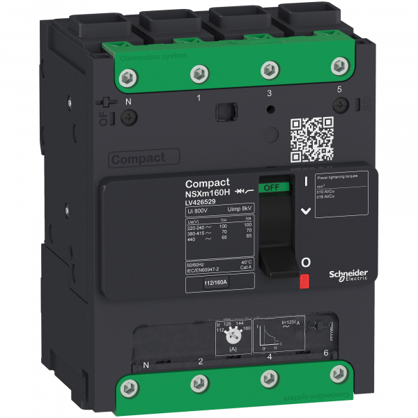 Автоматический выключатель 4П4Т NSXm 50kA TM100D Elink LV426427 Schneider Electric