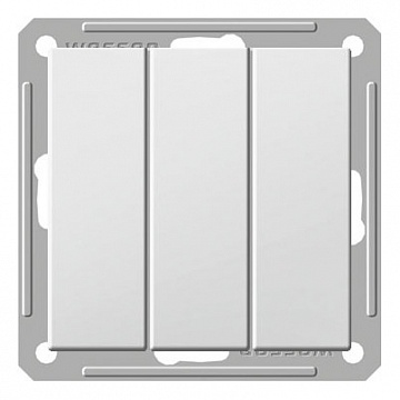 Выключатель 3-клавишный W59, скрытый монтаж, хром матовый VS0516-351-5-86 Schneider Electric