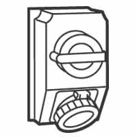 Комбинированный щиток с переключателем Hypra - IP 66/67-55 - 2К+З - 16 А - пластик 059260 Legrand