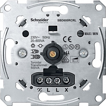 Механизм поворотного светорегулятора-переключателя коллекции Merten, 600 Вт MTN5139-0000 Schneider Electric