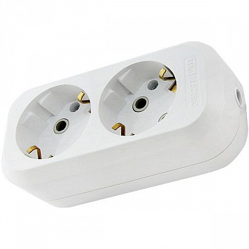 Колодка розеточная 2-местный, с заземлением, белый, SQ1806-0015 SQ1806-0015 TDM