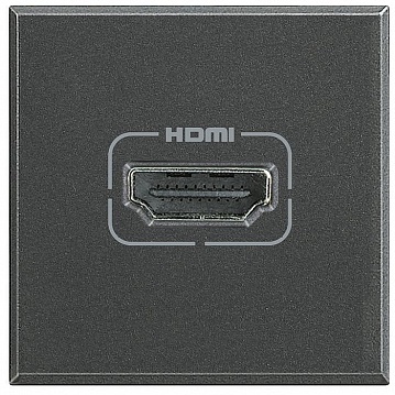 Розетка HDMI AXOLUTE, антрацит HS4284 Bticino