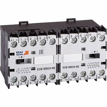 Реверсивный контактор OptiStart K1W 3P 12А 400/230 AC 5.5кВт 117122 КЭАЗ