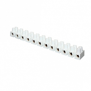 Клеммная колодка 12мм 16А полистирол белая (уп.10шт.) plc-KK-12-16-ps-w EKF