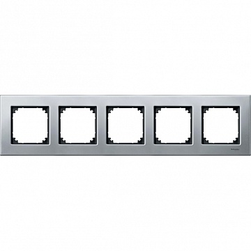 Рамка 5 постов MERTEN M-ELEGANCE, платиновое серебро MTN403560 Schneider Electric