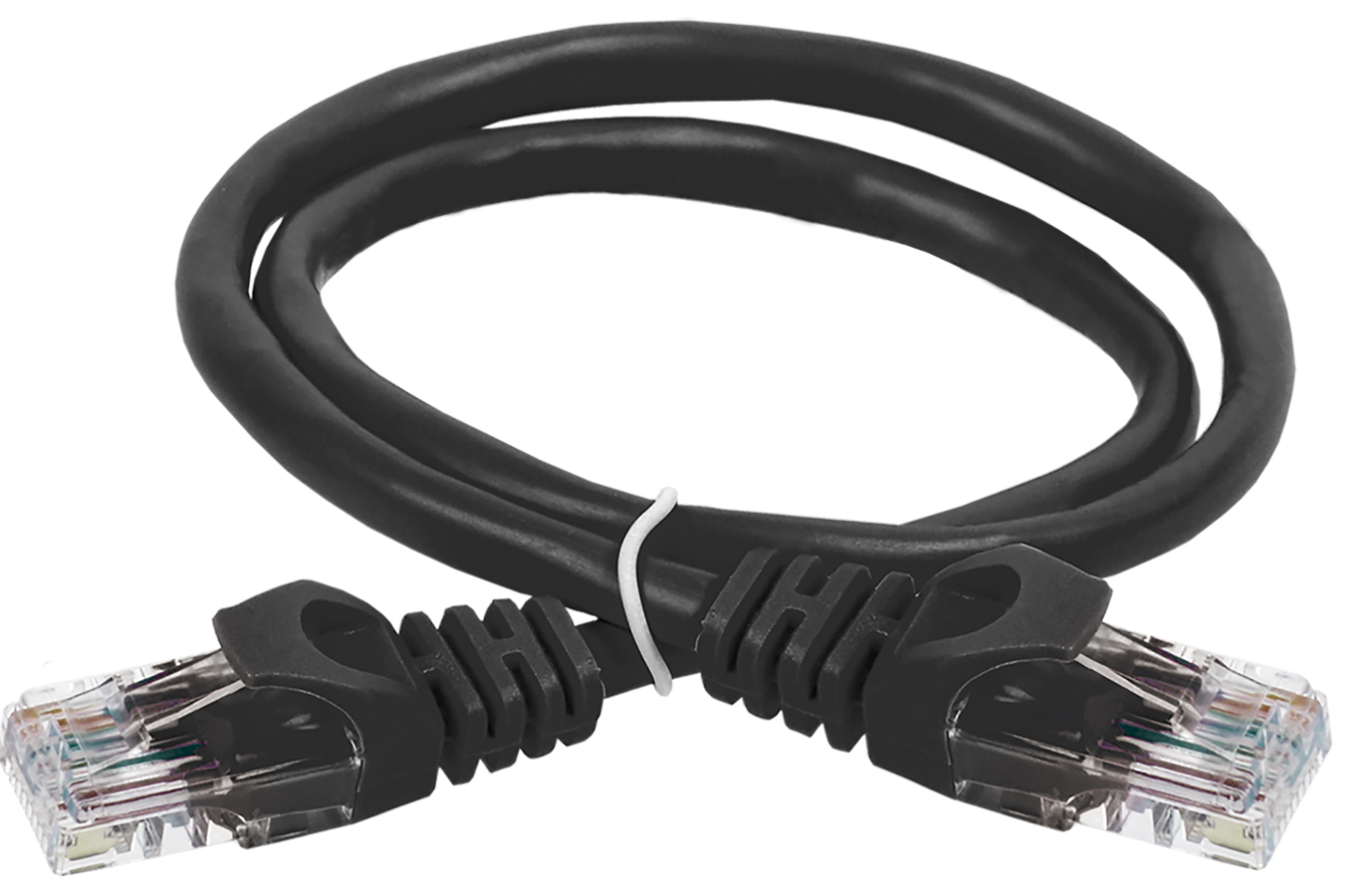 ITK Коммутационный шнур (патч-корд) кат.6 UTP PVC 5м черный PC09-C6U-5M IEK