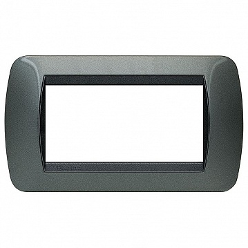 Рамка 4 модуля LIVING LIGHT, темная сталь L4804AC Bticino