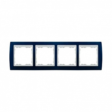 Рамка 4 поста 82, синий 82642-64 Simon