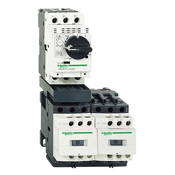 Реверсивный пускатель TeSys GV2DP 1.6А, 0.55кВт 400/220В GV2DP206M7 Schneider Electric
