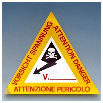 Предупреждающая табличка 60мм (упак. 10шт) ZTA001 DKC