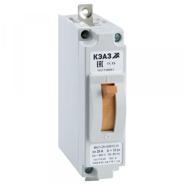 Выключатель автоматический ВА21-29-120010-1А-1,5Iн-400AC-З/П-У3 100380 КЭАЗ