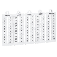 Листы с этикетками для клеммных блоков Viking 3 - вертикальный формат - шаг 6 мм - цифры от 11 до 20 039566 Legrand