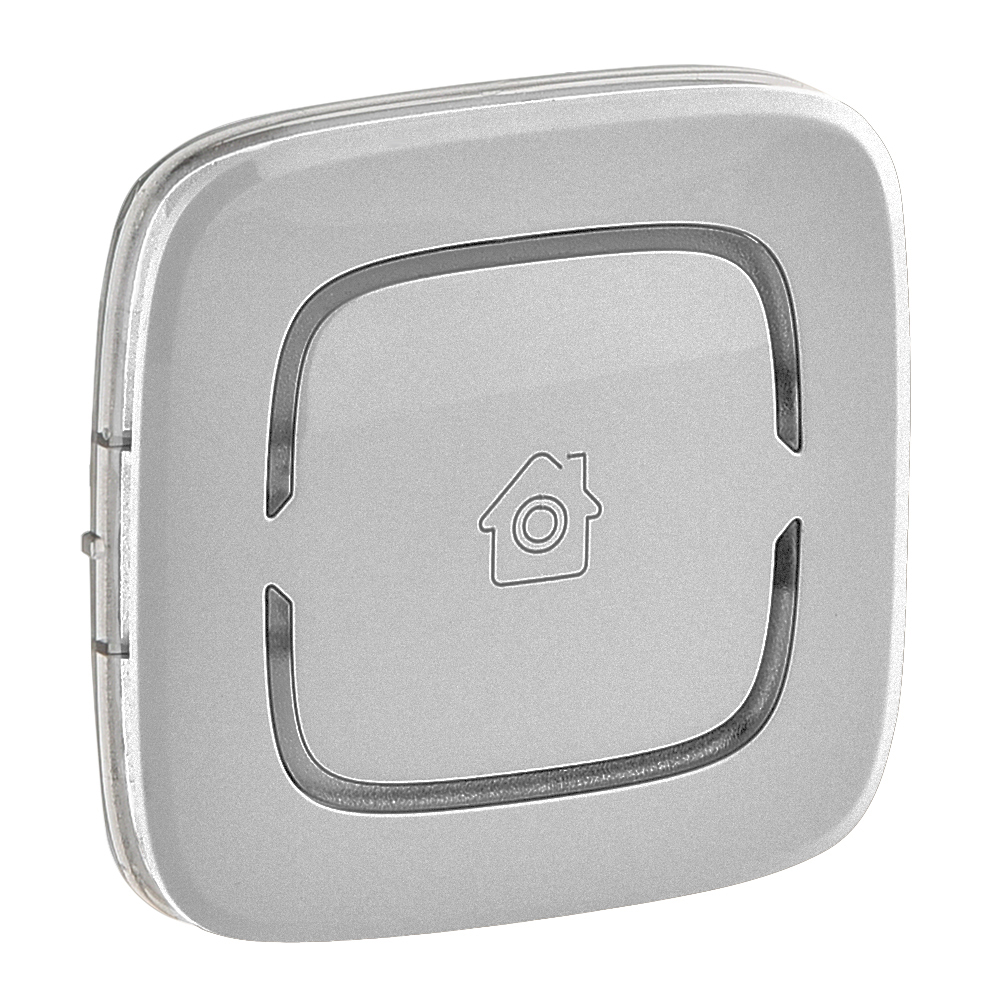 Valena ALLURE MyHome.Лицевая панель для механизмов BUS/SCS.С символом "GEN".2 модуля.Алюминий 755391 Legrand