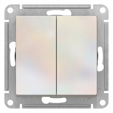 Выключатель 2-клавишный ATLASDESIGN, скрытый монтаж, жемчуг ATN000451 Schneider Electric