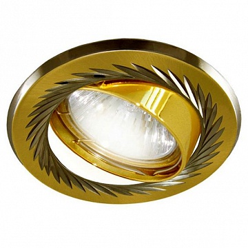 Светильник встраиваемый поворотный СВ 02-02 MR16 50Вт G5.3 матовое золото/никель SQ0359-0005 TDM