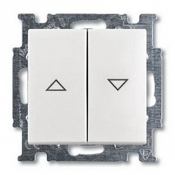 Выключатель для жалюзи 2-клавишный кнопочный BASIC55, альпийский белый 1413-0-1082 ABB
