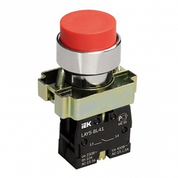 Кнопка LAY5 22 мм² 660/440В, IP40, Красный BBT60-BA-K04 IEK