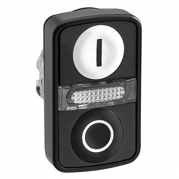 Головка кнопки двойная с маркировкой + LED ZB4BW7A17217 Schneider Electric