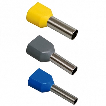 Наконечник-гильза Е1508 1,5мм2 с изолированным фланцем (красный) (100 шт) UGN10-D15-03-08 IEK