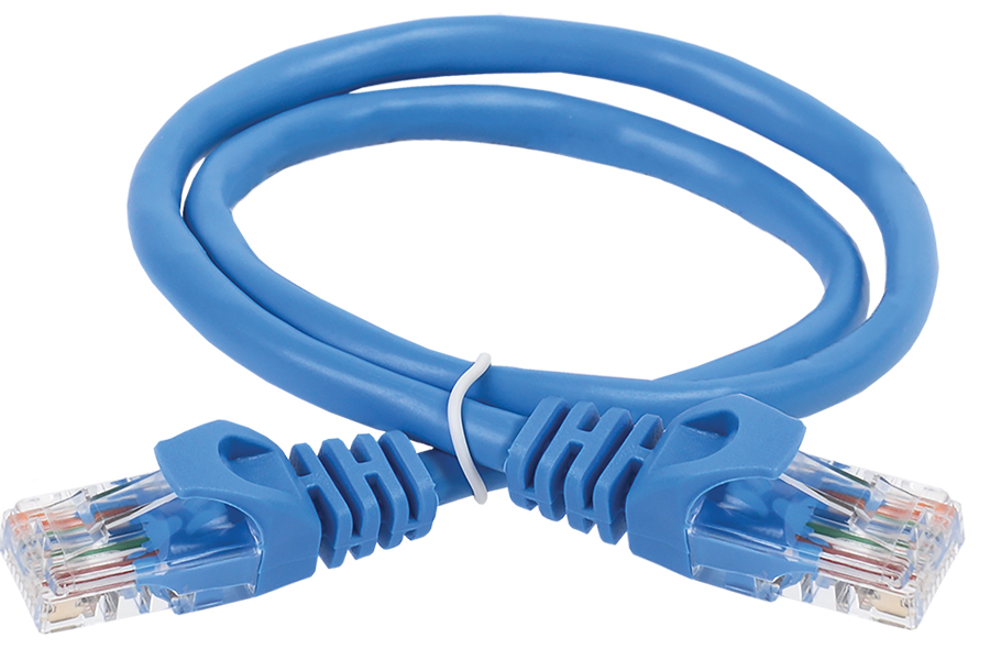 ITK Коммутационный шнур (патч-корд) кат.5E UTP PVC 7м синий PC03-C5EU-7M IEK