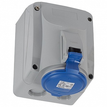 Розетка накладная - P17 Tempra Pro - IP 44 - 200/250 В~ - 32 A - 2К+З 555254 Legrand