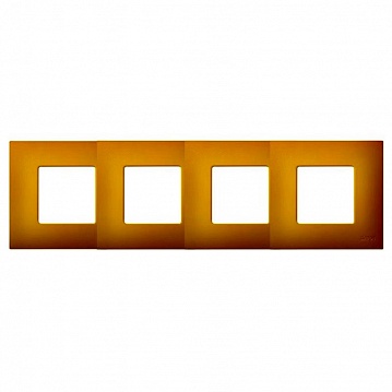 Рамка 4 поста 27 PLAY, желтый артик 2700647-081 Simon