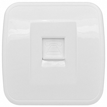 Розетка телефонная 1xRJ11 МАДРИД, белый EGT01-034-10 EKF