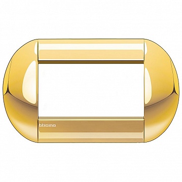 Рамка 4 модуля LIVING LIGHT, горизонтальная, золотой LNB4804OC Bticino