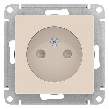 Розетка ATLASDESIGN, скрытый монтаж, со шторками, бежевый ATN000249 Schneider Electric