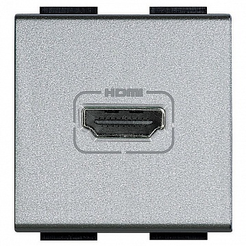 Розетка HDMI LIVING LIGHT, алюминий NT4284 Bticino