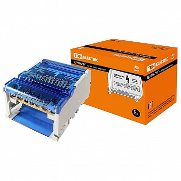 Шина N нулевая на DIN-рейку в корпусе 4х7групп SQ0801-0009 TDM