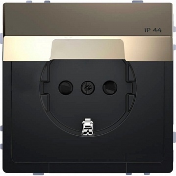 Розетка MERTEN D-LIFE, скрытый монтаж, с заземлением, с крышкой, никель MTN2314-6050 Schneider Electric