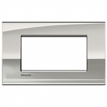 Рамка 4 модуля LIVING LIGHT, горизонтальная, палладий LNC4804PL Bticino