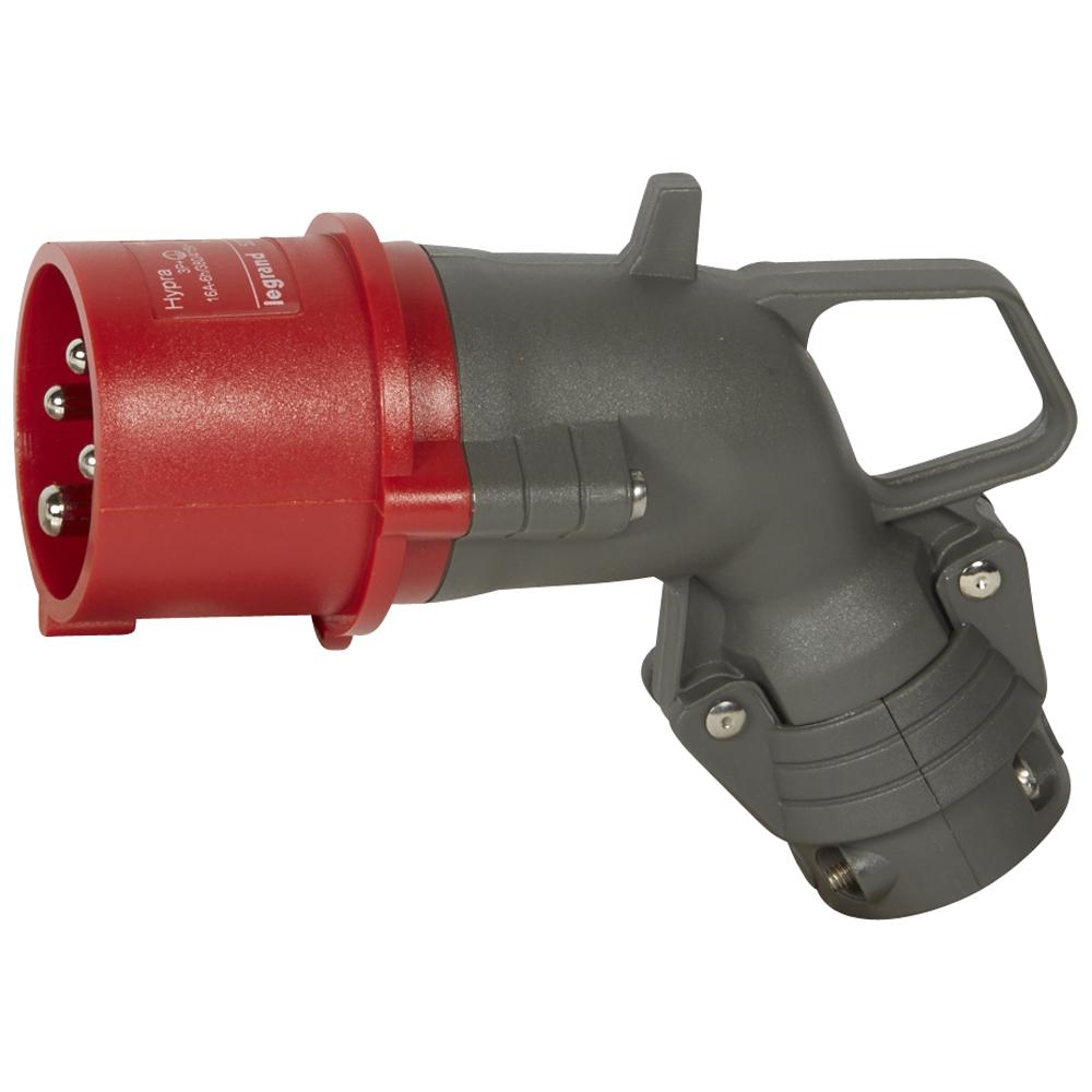 Угловая вилка Hypra - IP 44 - 3К+З - 16 А - пластик 052263 Legrand