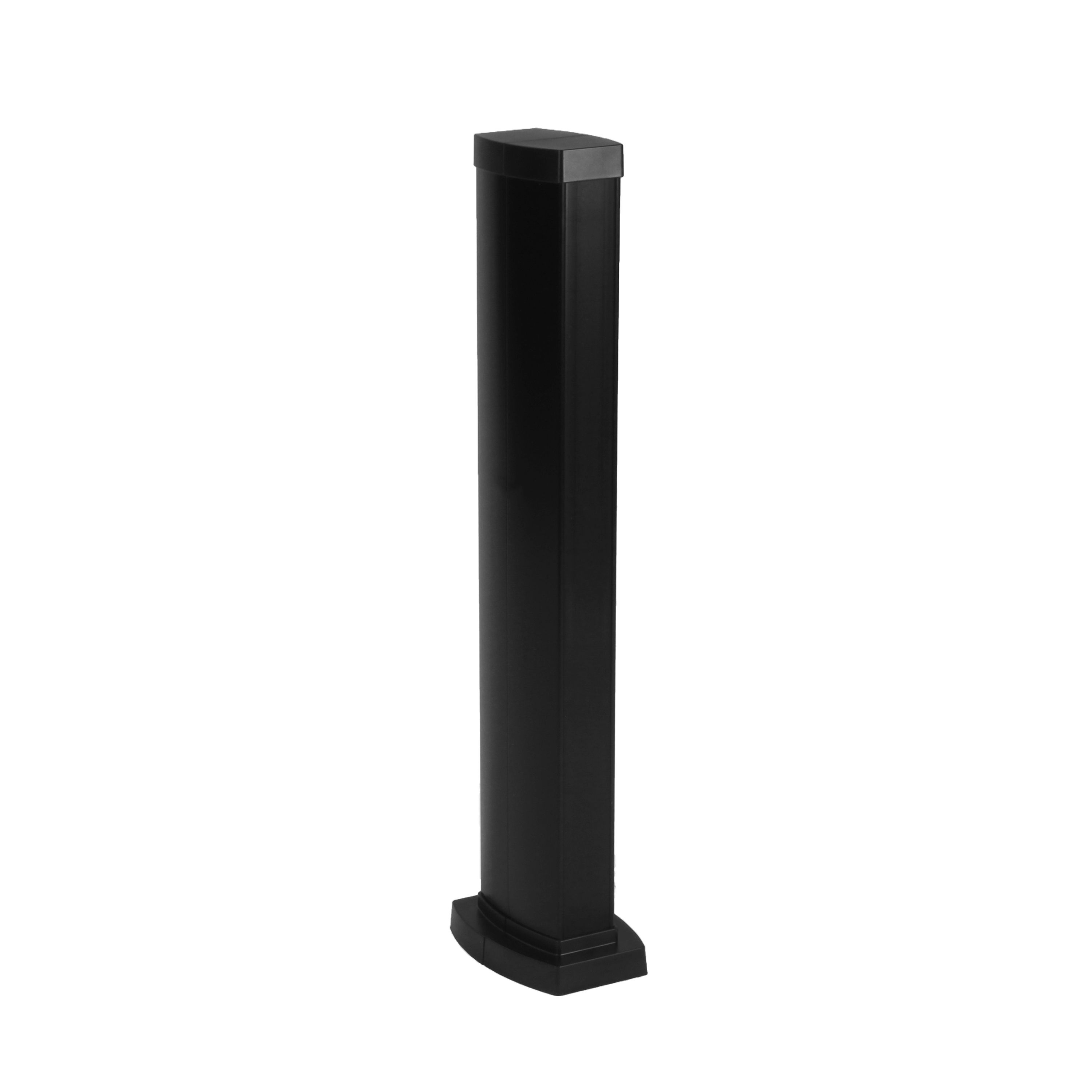 Snap-On мини-колонна алюминиевая с крышкой из пластика, 2 секции, высота 0,68 метра, цвет черный 653025 Legrand