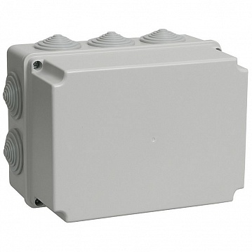 коробка КМ41245 распаячная для о/п 190х140х120 мм² IP44 (RAL7035, 10 гермовводов) UKO10-190-140-120-K41-44 IEK
