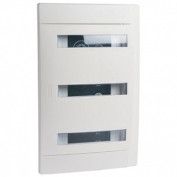Распределительный шкаф Practibox 36 мод., IP40, встраиваемый, пластик, белая дверь, с клеммами 601119 Legrand